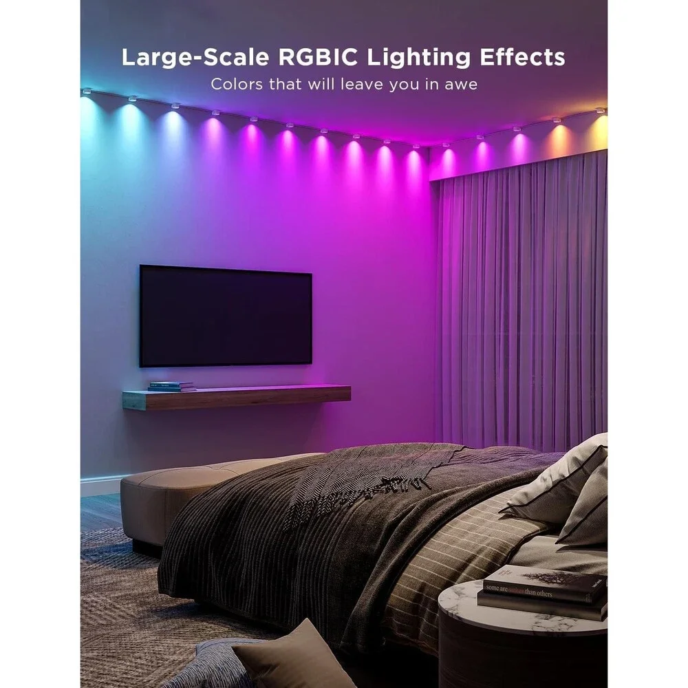 Govee RGBIC String Downlights Smart LED 9. 8ft Lights Works w Alexa Music Sync
